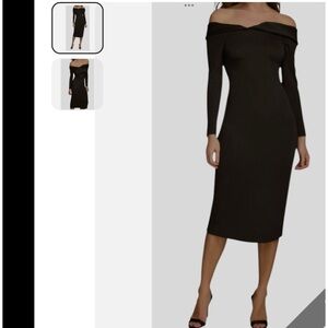 Donna Karan NY off the shoulder sheath dress